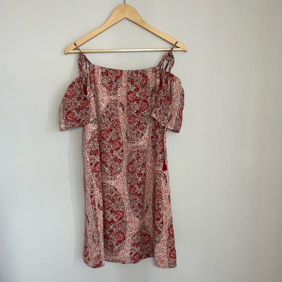 NWT Madewell Silk Cold Shoulder Paisley Dress - Picture 7 of 8